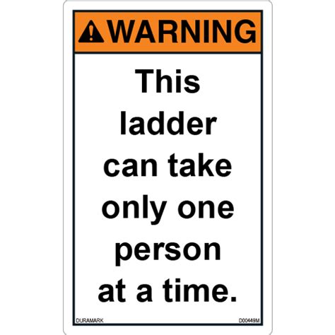 Ladder Safety Labels | DuraMark