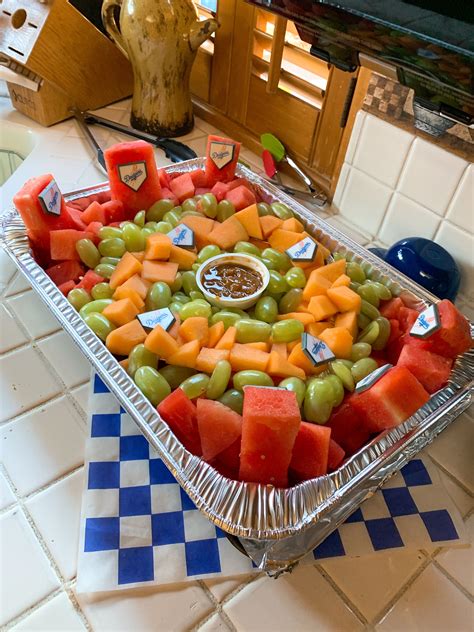 Baseball Field Fruit Platter Dodger Themed Birthday Party Baseball