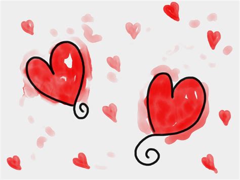 watercolour hearts  stock photo public domain pictures