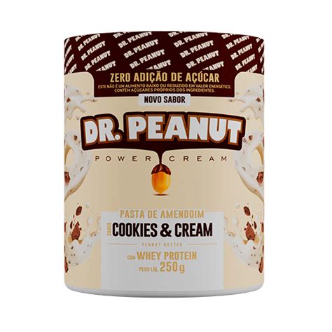 Pasta De Amendoim Cookies Cream C Whey G Dr Peanut Club Da