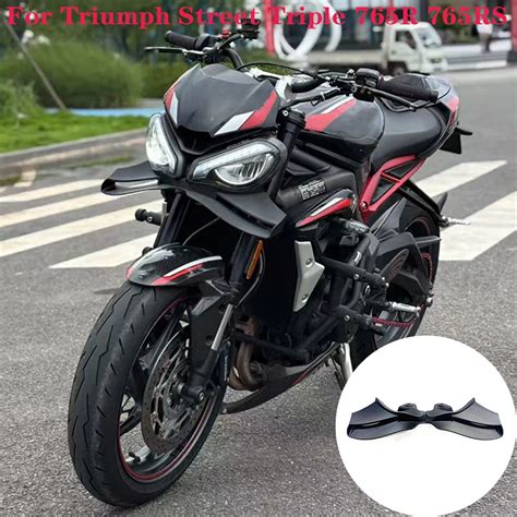 For Triumph Street Triple 765RS 2023 Motorcycle Black Downforce Naked