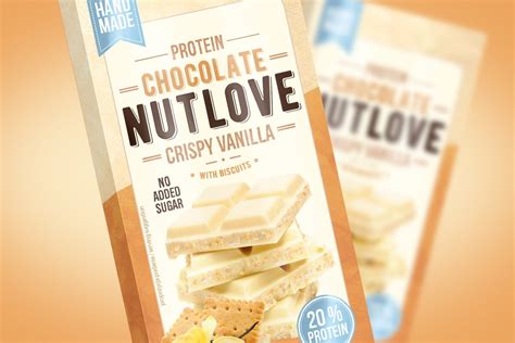 Protein Chocolate Nutlove Crispy Vanilla With Biscuits 100g