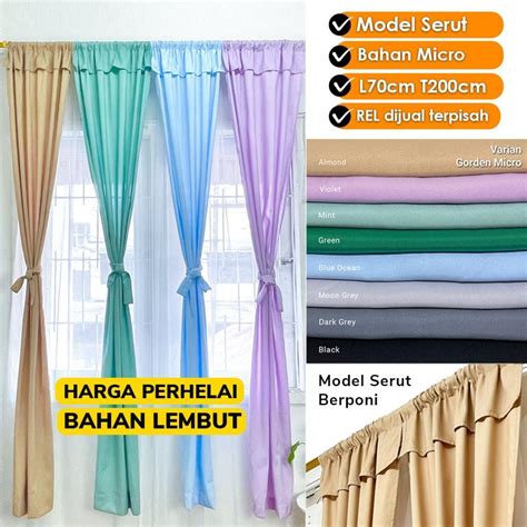 Jual Gorden Jendela Minimalis Polos Tirai Pintu Penutup Sekat Hordeng