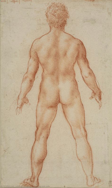 Get Art Reproductions A Standing Male Nude 1504 By Leonardo Da Vinci 1452 1519 Italy