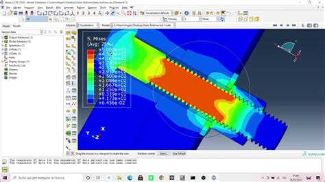 Abaqus Cae Bolt Screwing Youtube