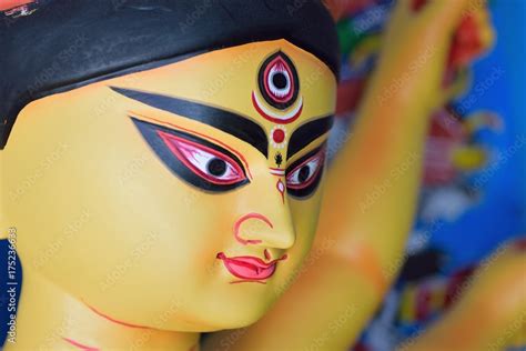 Clay idol of Hindu Goddess Durga for Durga Puja festival in India Stock ...