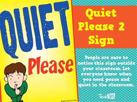 Quiet Please 2 Sign - Printable Classroom Displays - Teacher Resources ...