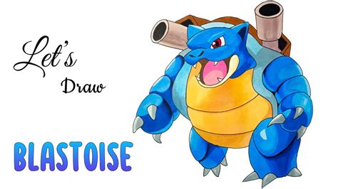 How to Draw Blastoise | Step by Step Art Tutorial | 4K - YouTube