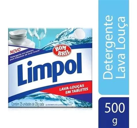 Detergente Para Lava Lou As Limpol Tablete Tradicional Em Caixa Un