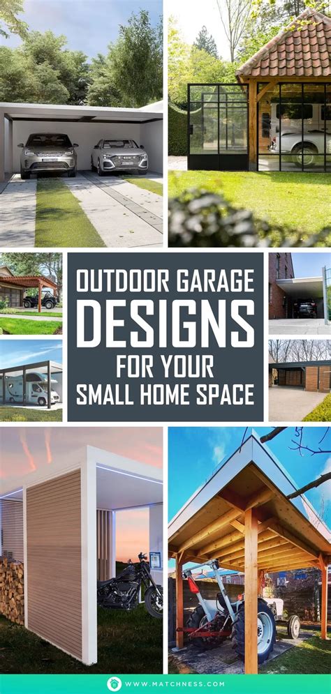 Outdoor Garage Designs for Your Small Home Space - Matchness.com