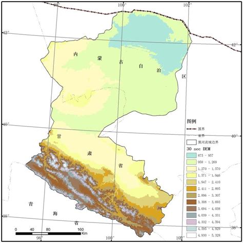 黑河流域30弧秒dem数据 国家冰川冻土沙漠科学数据中心