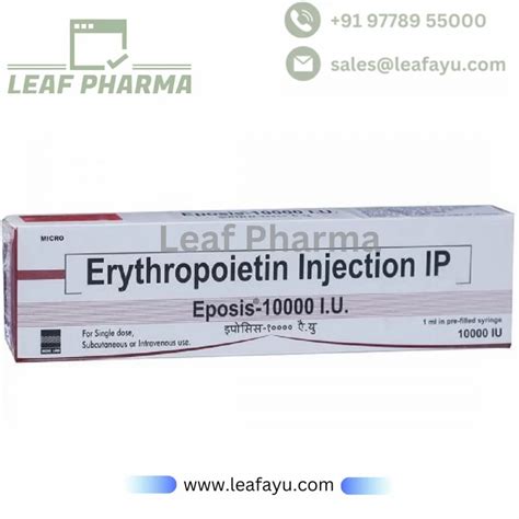 Eposis Iu Erythropoiethin Injection Ip Iu Prescription At