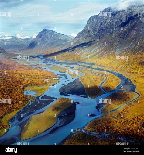 Rapadalen valley in Sarek National Park. Laponia, Sweden Stock Photo ...