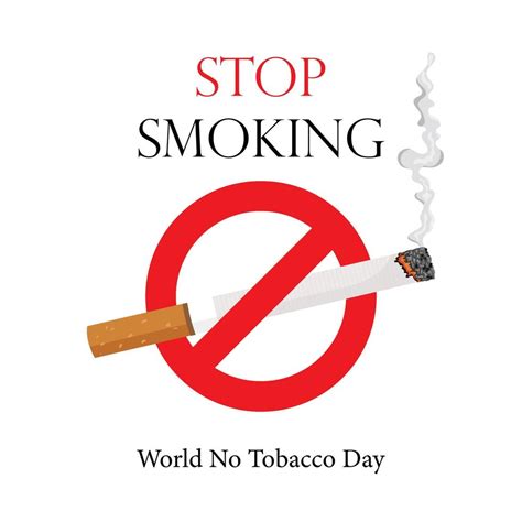 Poster Leaflet Or Banner Dedicated To The World No Tobacco Day With