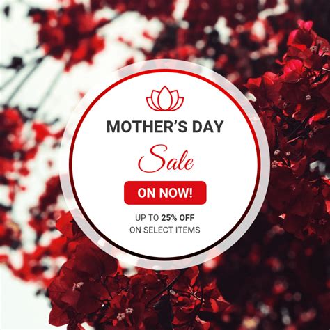 Red Sale Mother S Day Instagram Post Venngage