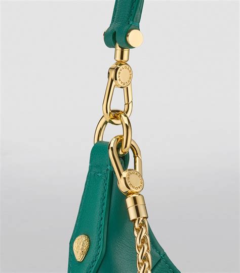 Womens Bvlgari Green Mini Leather Serpenti Ellipse Shoulder Bag