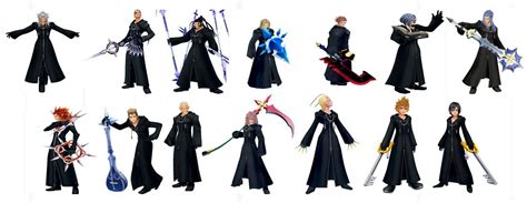 Kingdom Hearts Organización Xiii Xemnas Xigbar Xaldin Vexen Lexaeus