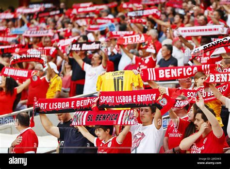 Sl Benfica supporters before the UEFA Champions League, Play-offs, 2nd ...