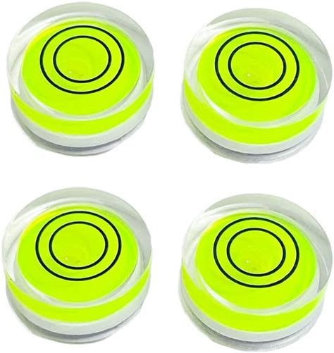 WOYISEPG 4Pcs Bubble Spirit Levels Mini Circular Bullseye Bubble Level