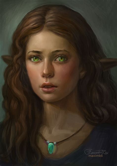 Elven Girl Portrait Portrait Character Portraits Portrait Girl