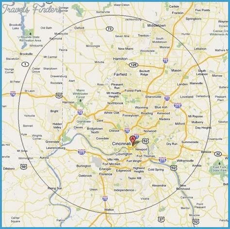 Cincinnati Metro Map - TravelsFinders.Com