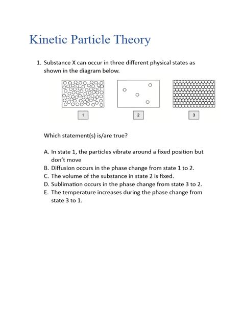 1 - Kinetic Particle Theory | PDF