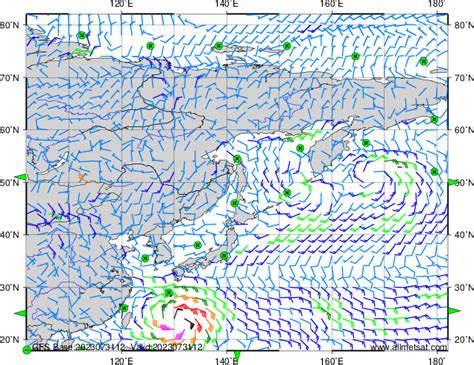 North west Pacific - wind forecast: 000