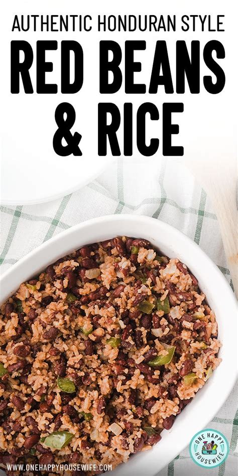 Honduran Red Beans And Rice Casamiento One Happy Housewife Recipe