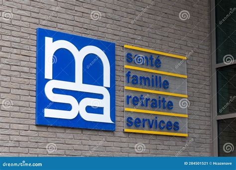 Sign and Logo of an Agency of Mutualité Sociale Agricole MSA