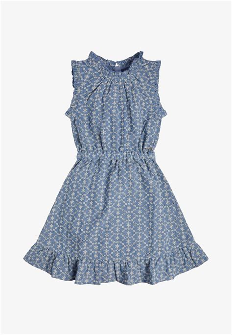 Guess Mit Broderie Anglaise Vestito Estivo Blau Blu Zalando It