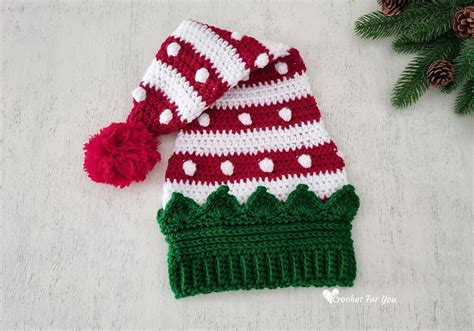 Free Crochet Santa Hat Patterns For Holiday Season Clairea Belle Makes