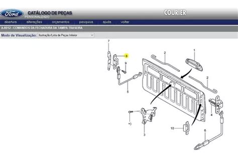 Trinco Tampa Da Caçamba Ranger 97 12 3l549943151bb Parcelamento sem