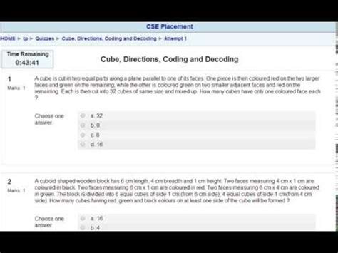 Cube Directions Coding And Decoding Aptitude Questions YouTube