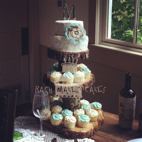 Burlap Teal Wedding Cake Rach Makes Cakes