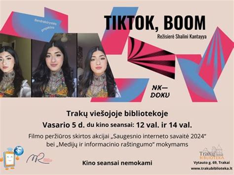 Biblioteka kviečia į dokumentinio filmo jaunimui Tiktok Boom