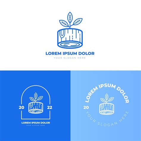 Premium Vector | Illustration wood logo design template collection