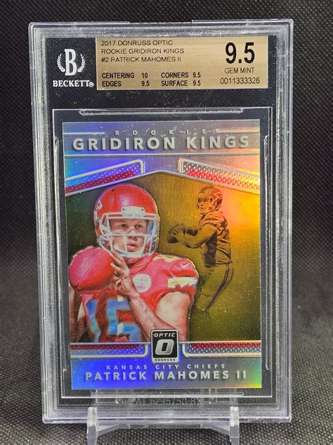 Patrick Mahomes II 2017 Donruss Optic Rookie Gridiron Kings BGS 9 5