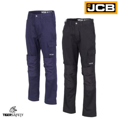 Jcb Essential Mens Cargo Combat Multi Pocket Knee Pad Heavy Duty