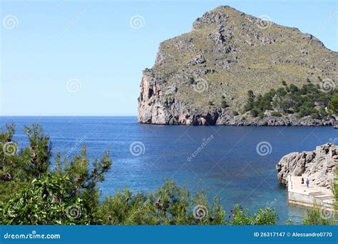 De Baai Van Calobra Van Sa In Mallorca Stock Afbeelding Image Of