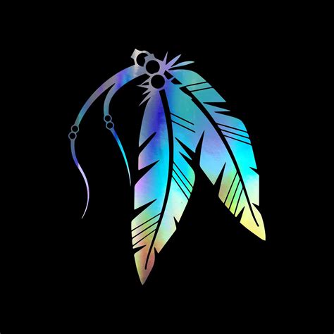 Pretty Hand Sketch Feather Dream Catcher Cartoon 2 Vinyl