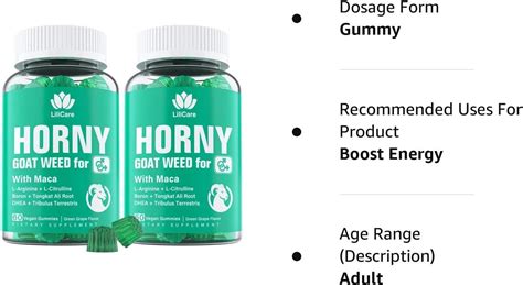 2 Packs Horny Goat Weed Gummies With Maca For Men Women Natural