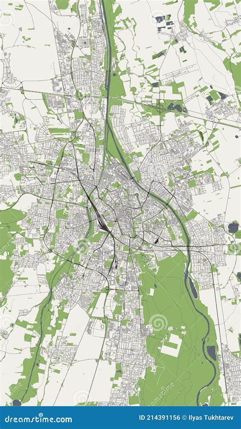 Map of the City of Augsburg, Germany Stock Vector - Illustration of ...