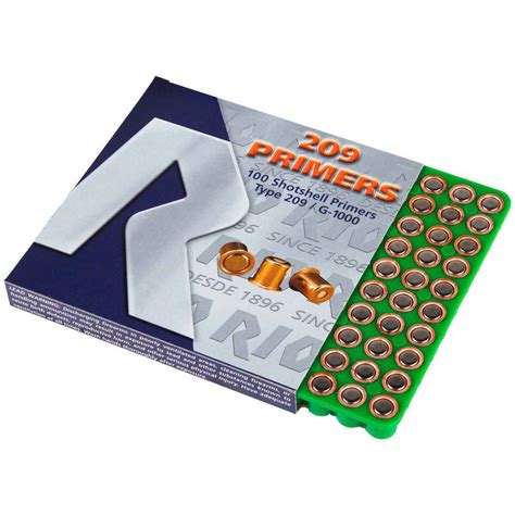 Rio 209 Shotshell Primers 100 Count 209 Shotshell Sportsmans