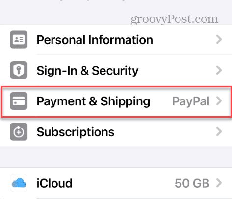 change  apple account payment method