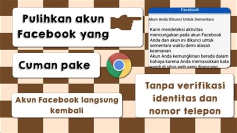 Cara Mengatasi Akun Facebook Yang Dikunci Untuk Sementara YouTube