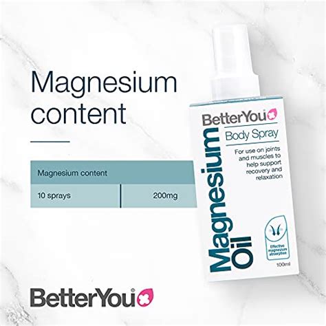 Betteryou Magnesium Oil Body Spray Pure Clean And Natural Source Of