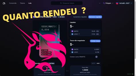 QUANTO RENDE UMA POOL DE LIQUIDEZ NA UNISWAP EM DUAS SEMANAS YouTube