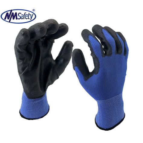 Nmsafety En X Blue Nylon Palm Coated Pu Home Work Hand