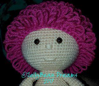 Gumdrops Loopy Loop Wig Pattern By Jbd Jellybean Dreams Crochet Doll