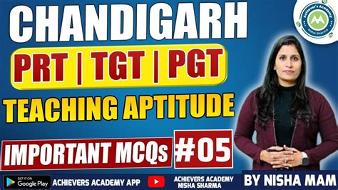 Teaching Aptitude For Chandigarh Imp For Tgt Pgt Prt By Nisha